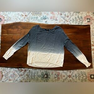 DKNY Jeans XS blue/cream ombré long sleeve lightweight sweater